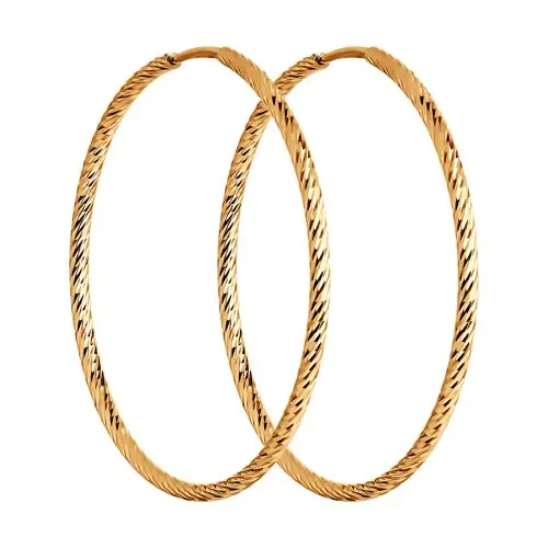 Серьги конго из красного золота