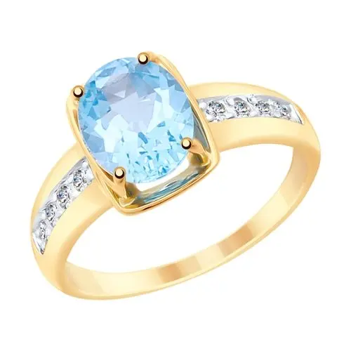 Кольцо декоративное из красного золота