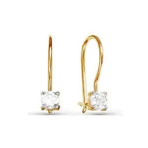 Серьги детские из красного золота