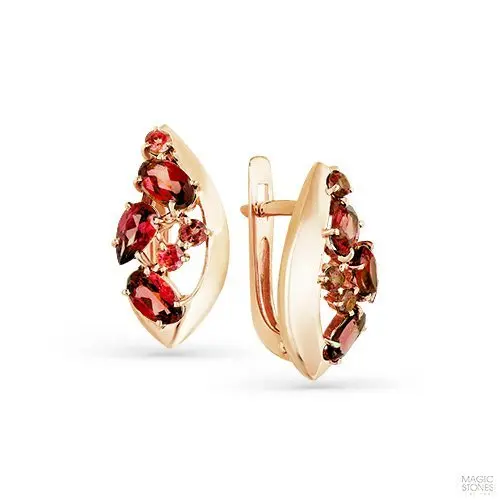 Серьги с английским замком из красного золота