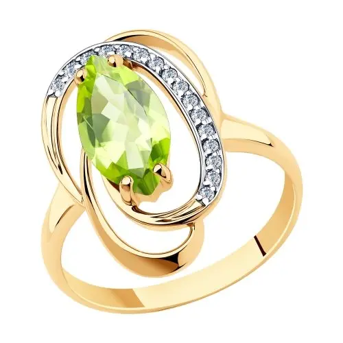 Кольцо декоративное из красного золота