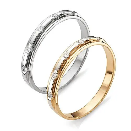 Кольцо обручальное из красного золота