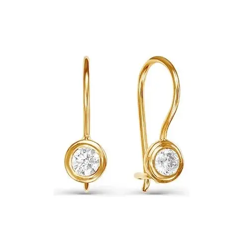 Серьги детские из красного золота