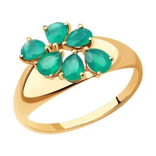 Кольцо декоративное из красного золота