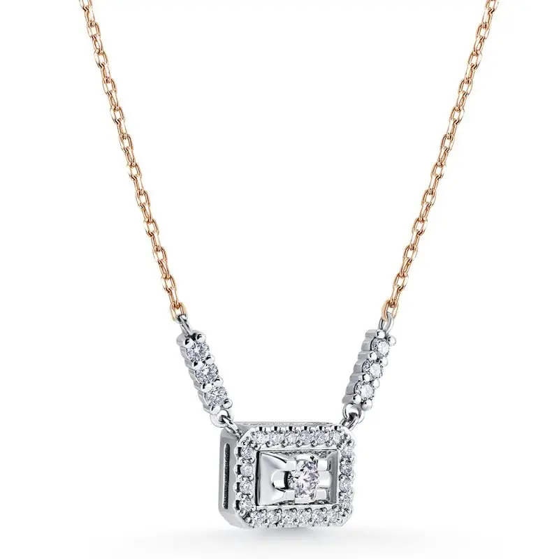 Цепь колье из комбинированного золота