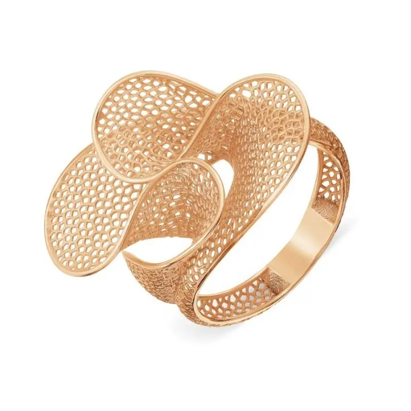 Кольцо декоративное из красного золота