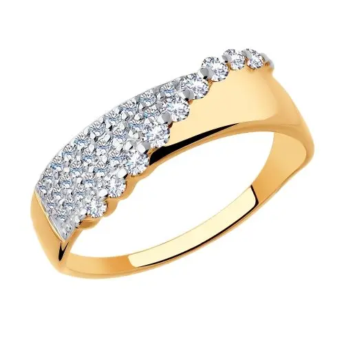 Кольцо декоративное из красного золота