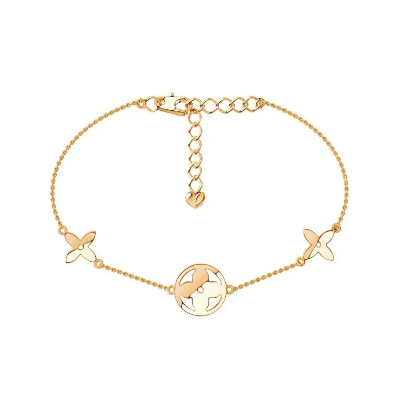 Браслет декоративный из красного золота