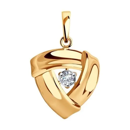 Подвеска декоративная из комбинированного золота