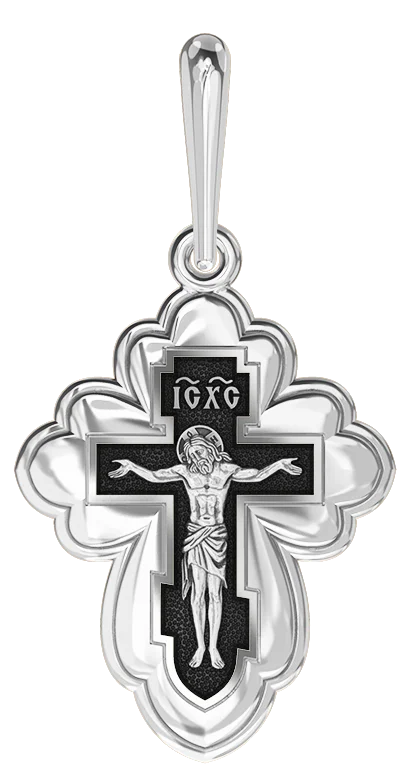 Подвеска крест из серебра