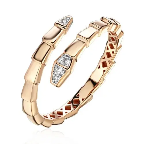 Кольцо декоративное из красного золота