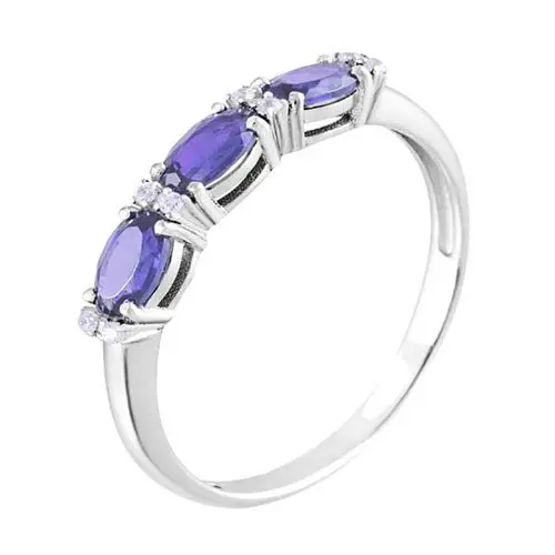 Кольцо декоративное из белого золота