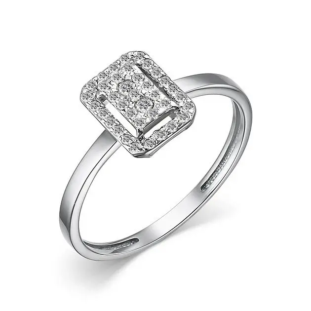 Кольцо декоративное из белого золота