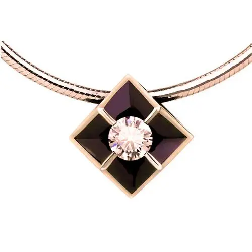 Цепь колье из белого золота с бриллиантами