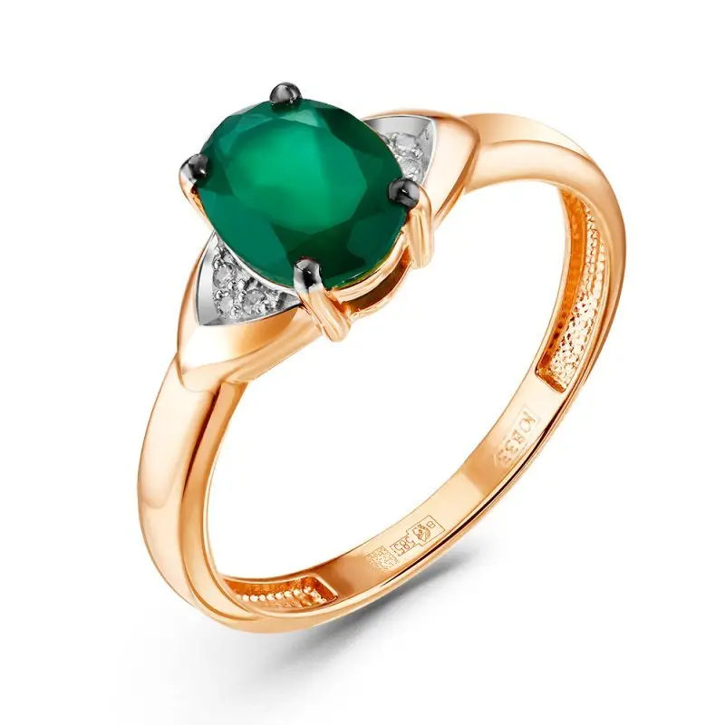 Кольцо декоративное из комбинированного золота