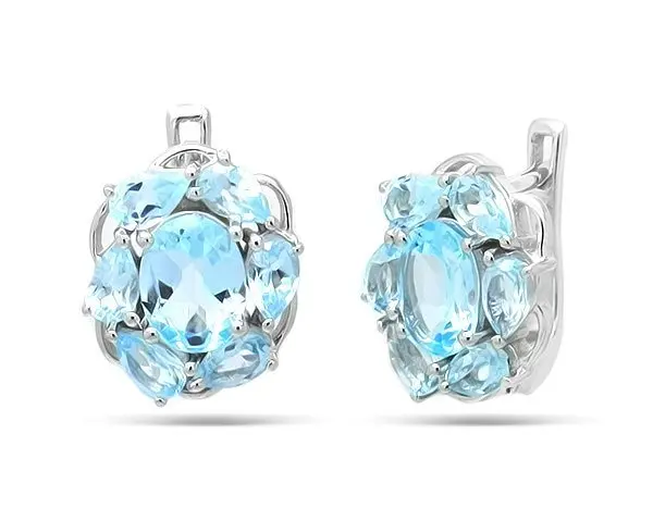 Серьги с английским замком из серебра