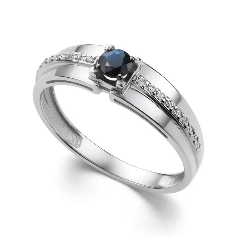 Кольцо декоративное из белого золота