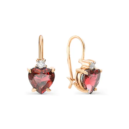 Серьги детские из красного золота