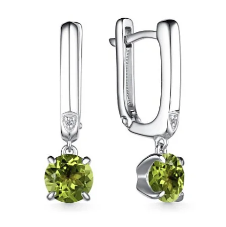 Серьги подвесные из серебра