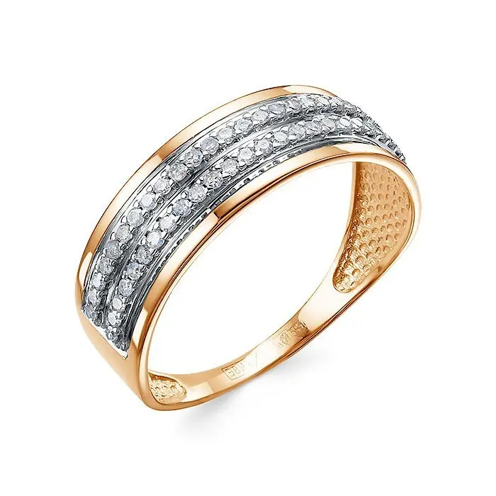 Кольцо декоративное из красного золота