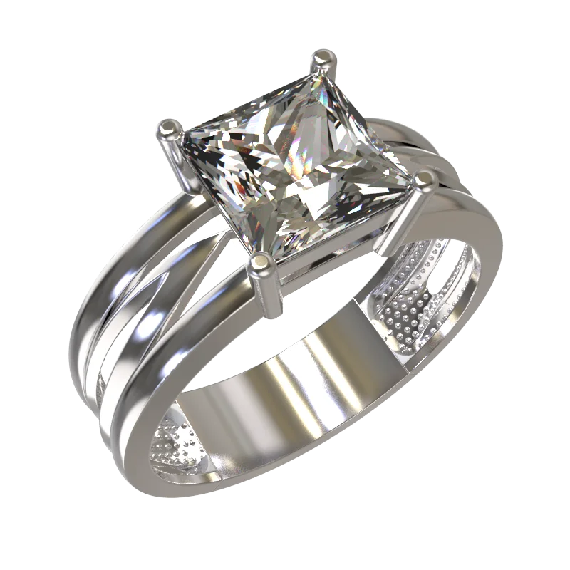 Кольцо декоративное из серебра