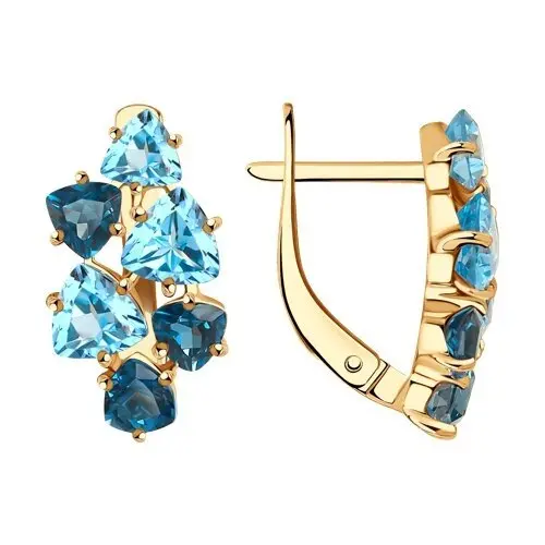 Серьги с английским замком из красного золота