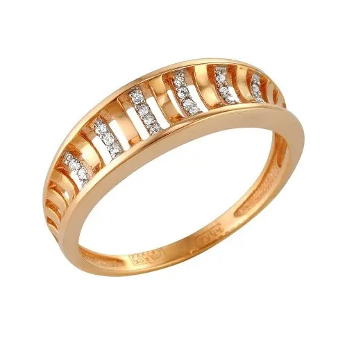 Кольцо декоративное из красного золота