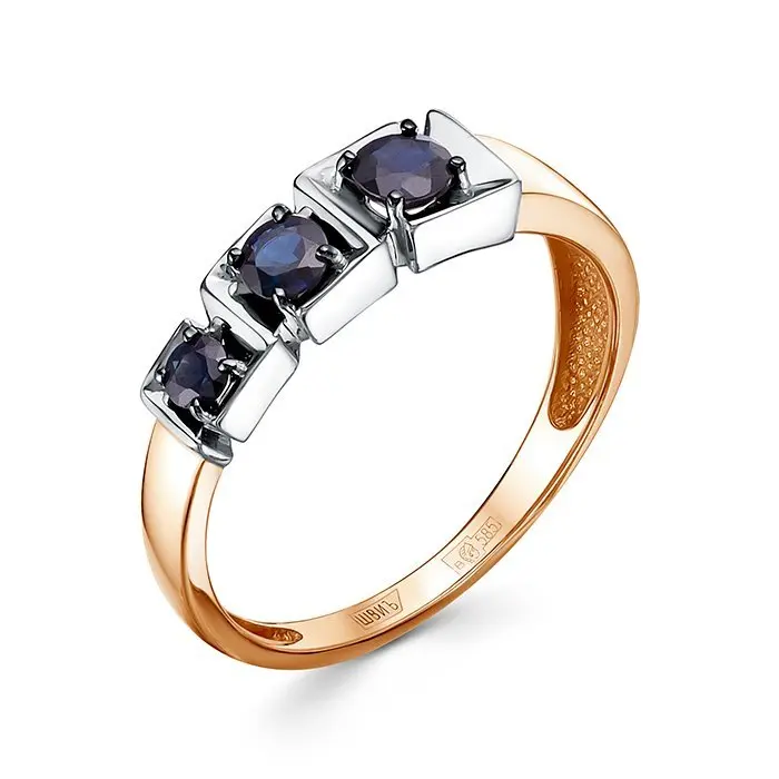 Кольцо декоративное из комбинированного золота