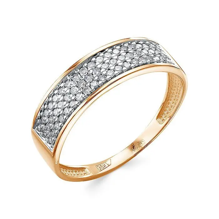 Кольцо декоративное из красного золота