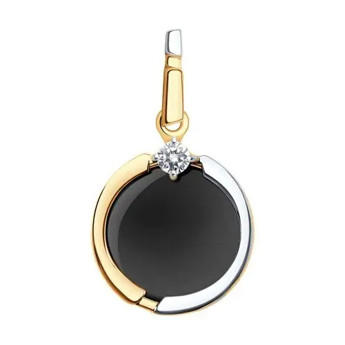 Подвеска декоративная из комбинированного золота