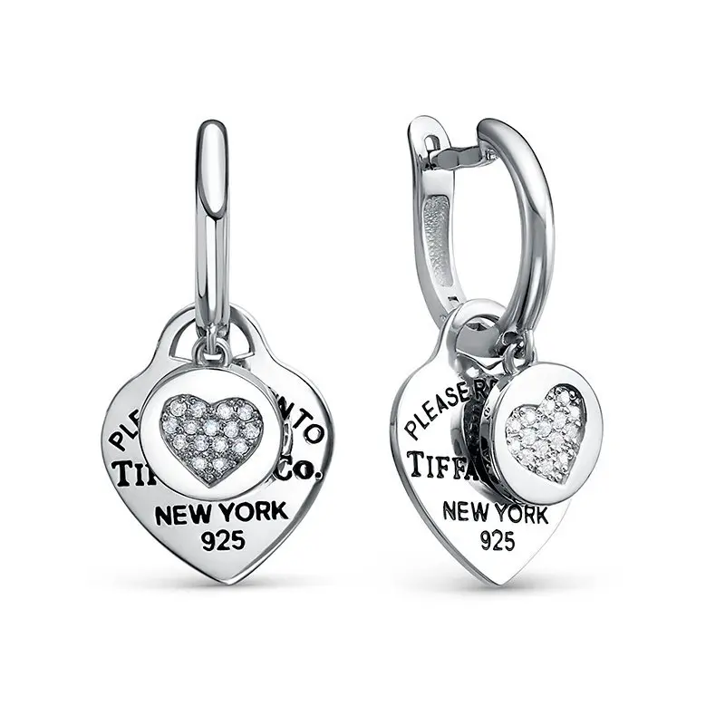 Серьги подвесные из серебра