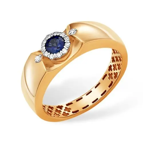 Кольцо декоративное из красного золота