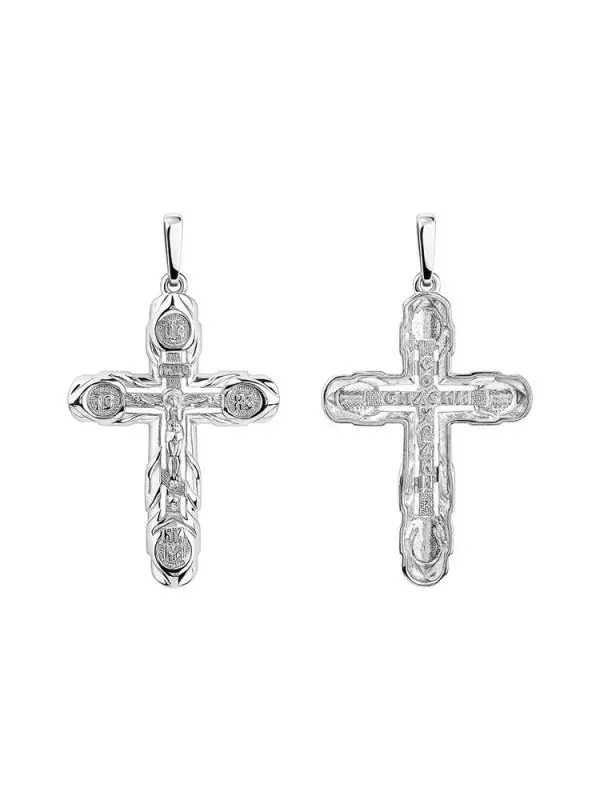 Подвеска крест из серебра