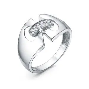 Кольцо декоративное из серебра вид 1