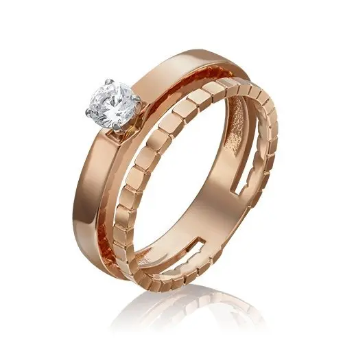 Кольцо декоративное из красного золота