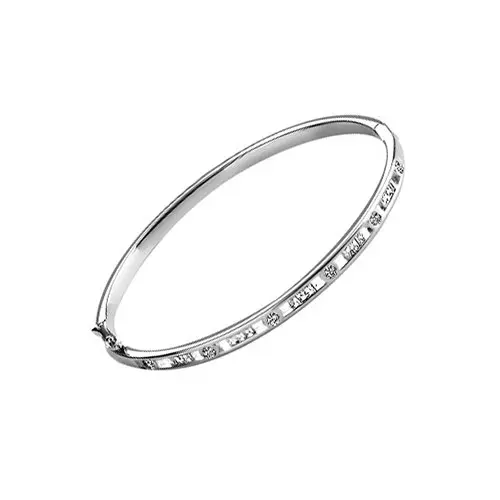 Браслет жесткий из серебра