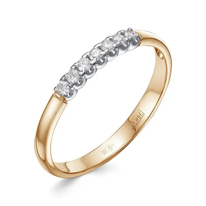 Кольцо декоративное из комбинированного золота