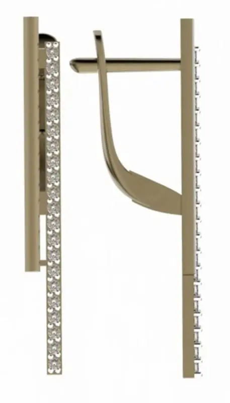 Серьги с английским замком из белого золота