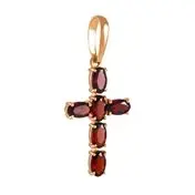 Подвеска декоративный крест из красного золота