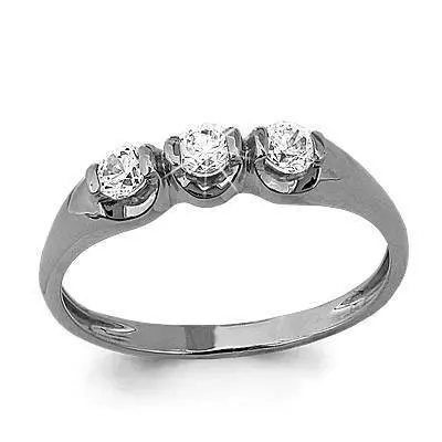 Кольцо декоративное из белого золота