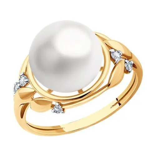 Кольцо декоративное из красного золота