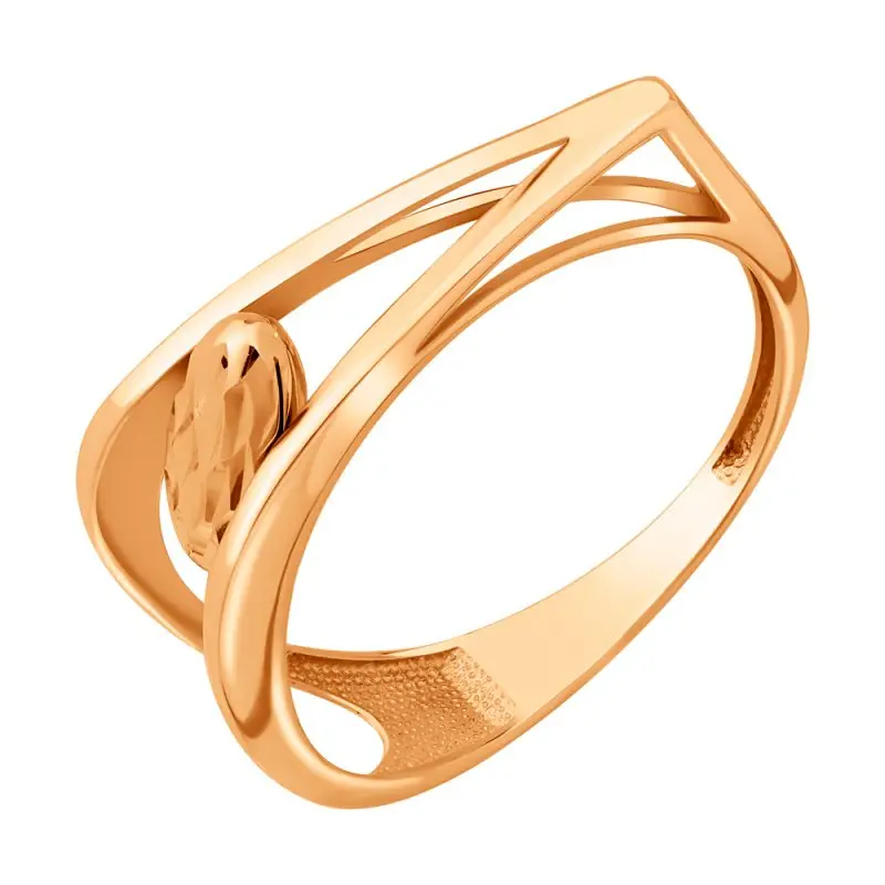 Кольцо декоративное из красного золота