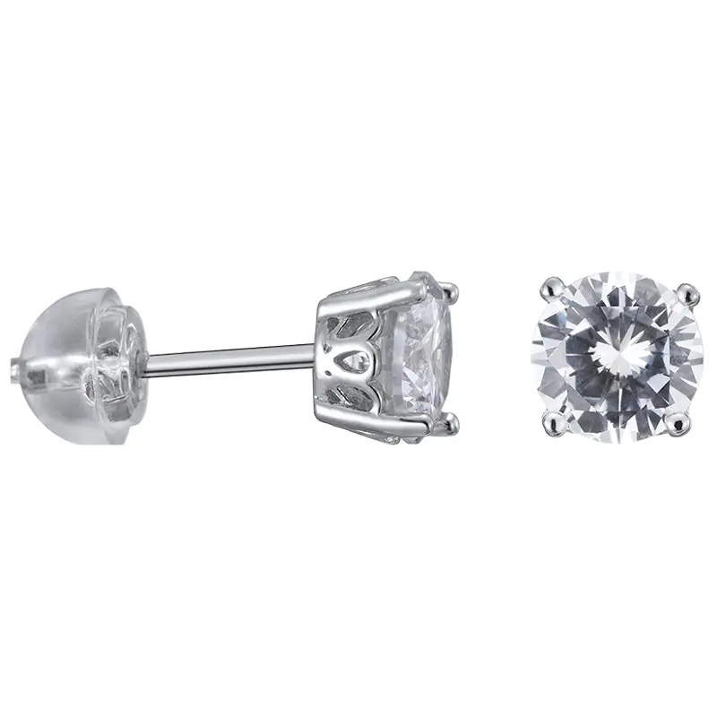 Серьги пуссеты из серебра