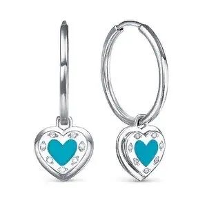 Серьги подвесные из серебра вид 1