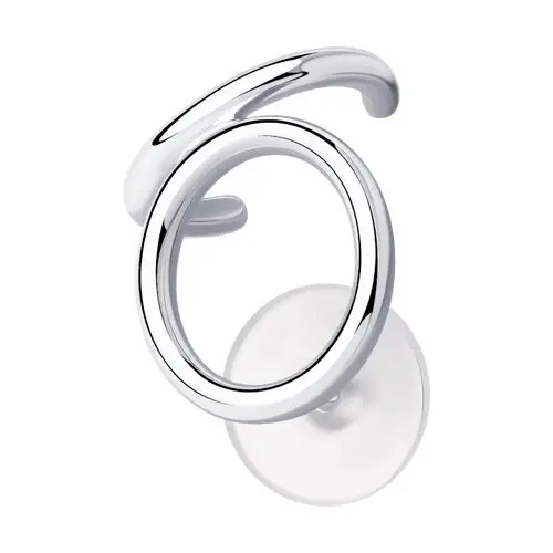 Серьги одиночные из серебра