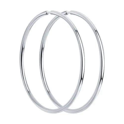 Серьги конго из серебра