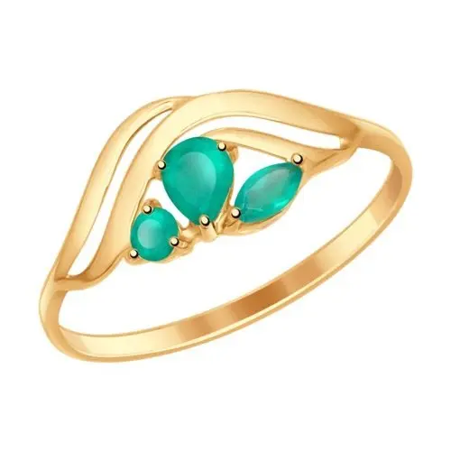 Кольцо декоративное из красного золота