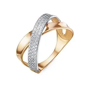 Кольцо декоративное из комбинированного золота