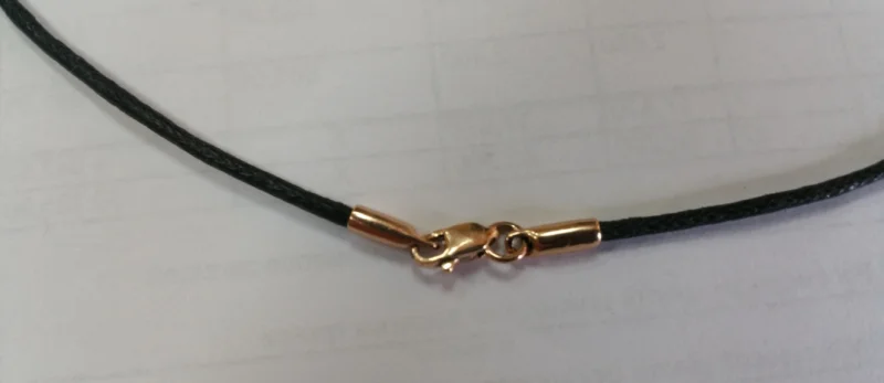 Цепь шнурок из красного золота