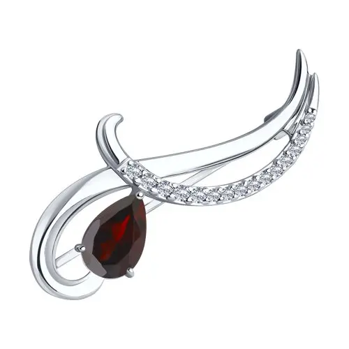 Брошь из серебра вид 1